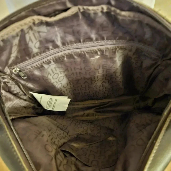 ADOLFO DOMINGUEZ Chocolate Brown Leather Crossbody/Messenger Handbag Purse - Picture 8 of 9